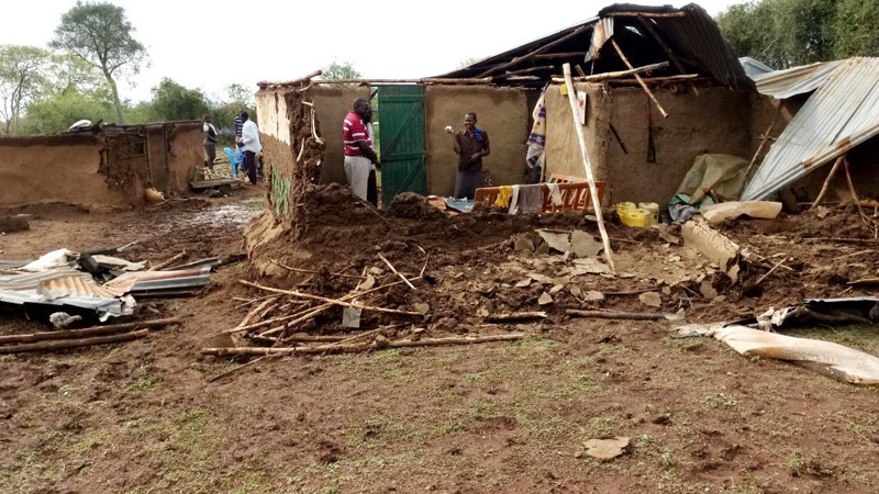Damaged Home in Kenya Damaged Home in Kenya
